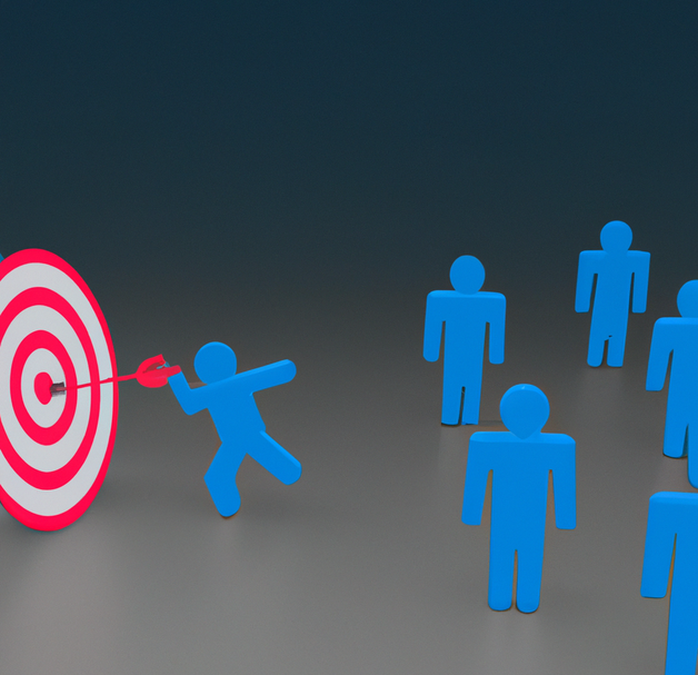 Bullseye illustration showing the art of hitting the right target audience in digital marketing.